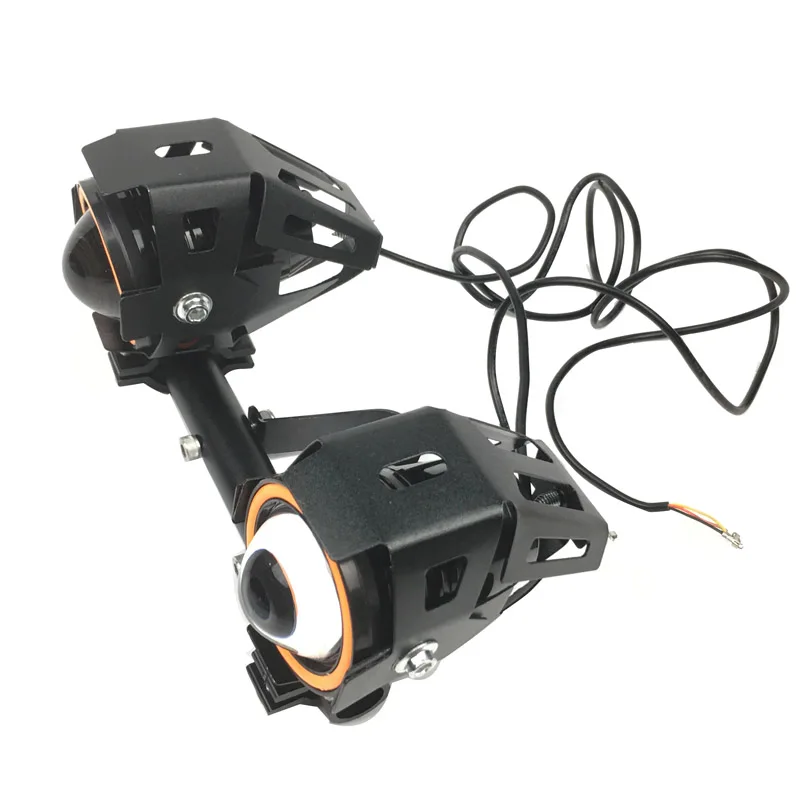 12-60 в 30 Вт передний светильник с орлиным глазом для электрического скутера и электровелосипеда с 2 большими светильник ing