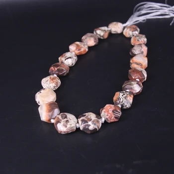 

15.5"strand Brown Ocean Jaspers Faceted Nugget Loose Beads,Cut Natural Ocean Agates Slab Pendants Necklace Jewelry Crafts Making