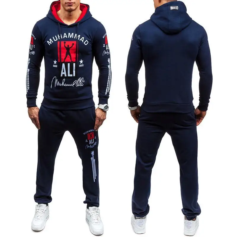 2020 Fashion Muhammad Ali Men Tracksuits Sportswear Men's Leisure Hoddies Pullover Outwear Tracksuit Sets Men Sweatshirt S-XXL