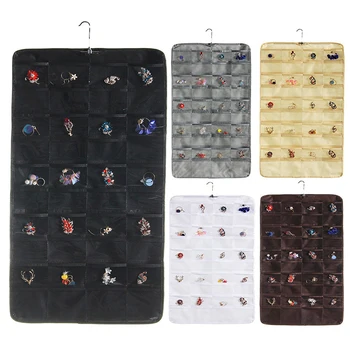 

Jewelry Organizer Bag 40 Pockets Hanging Hanging Loop Storage Bag Necklace Bracelet Ring Storage Holder Display Bags Organizer