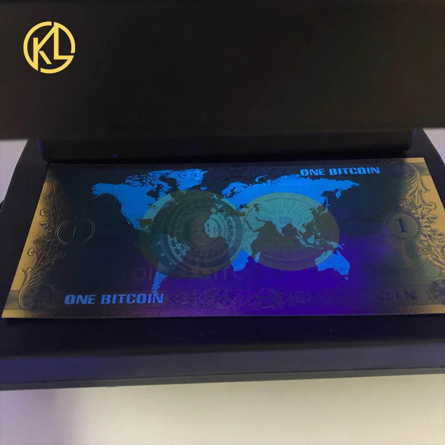 Быстро раскупаемый 1 шт. разноцветная позолоченная один Биткоин пластиковые