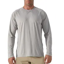 Outdoor Anti-UV Quick Dry Men's UPF 50 Long Sleeve T-Shirts Sun Protect Skin Fishing Hiking Sun Block Shirts Tops Men