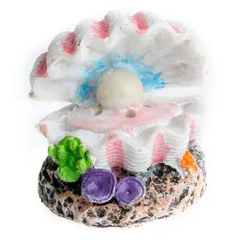 

Shell Pearl Air Stone Aquarium Fish Tank Shell Bubbler Bubbling Ornament Decor