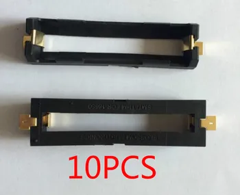 

10Pcs/lot High Quality 1X 18650 Battery Holder SMD With Bronze Pins 18650 Battery Storage Box TBH-18650-2C-SMT