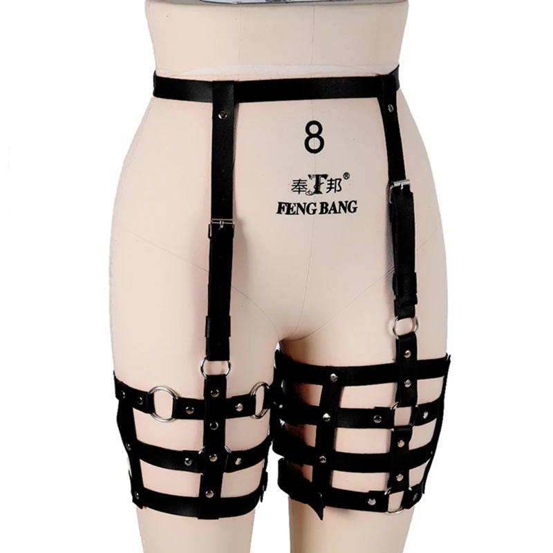 Leather Leg Garter Body Strap Harness 