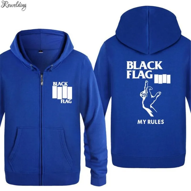 

Mens Hoodies Rock Black Flag Printed Hoodie Men Hip Hop Jackets and Coat Skate Fleece Long Sleeve Men's Sweatshirt Tracksuit
