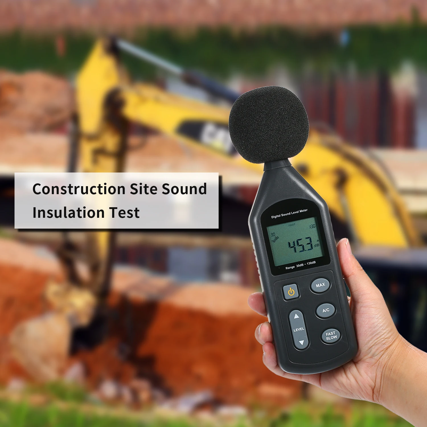 Цифровой измеритель уровня звука ЖК-дисплей Дисплей Шум метр 30dB~ 130dB Шум измерительный прибор дБ метр тестер для измерения уровня