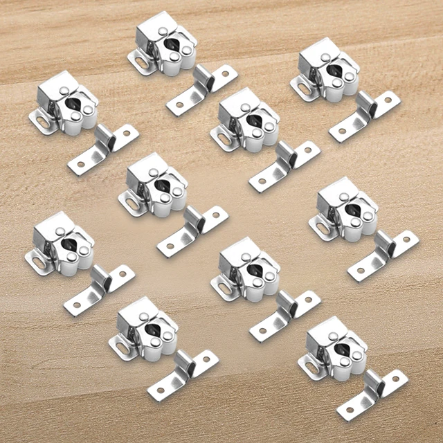 NAIERDI Bag Magnet Cabinet Catches Door Stop Closer Stoppers Damper Buffer For Wardrobe Hardware Furniture Fittings Accessories Silver (10PCS)