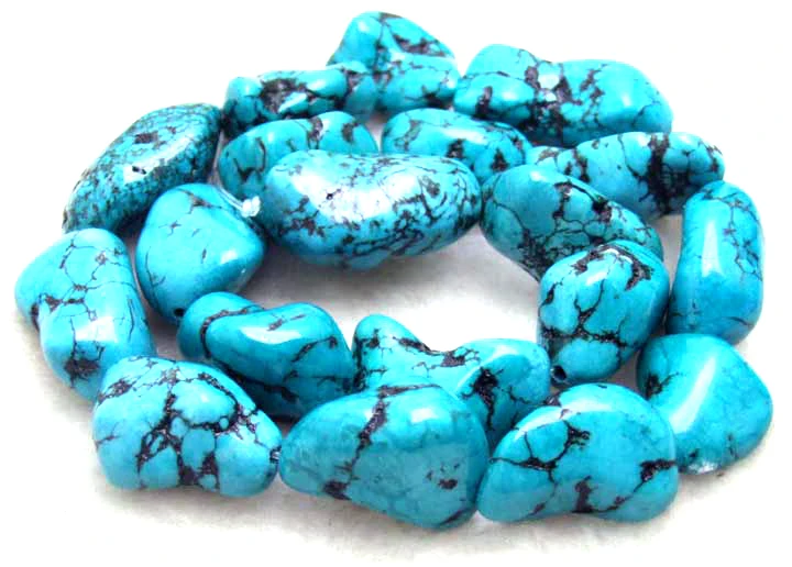 

Qingmos барокко 10-15 мм натуральный, голубой, бирюзовый камень бусины для самостоятельного изготовления ювелирных изделий ожерелье, браслет, серьги Свободные Strand 15"