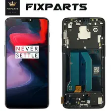 Oneplus 6 LCD Display + Touch Screen Panel Digitizer Assembly Replacement LCD Screen for One plus 6 Mobile Phone 6.28" + Frame