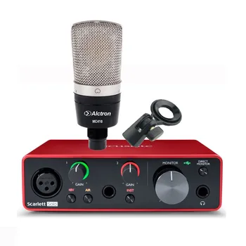 

Alctron MC410 Microphone and upgraded Focusrite Scarlett Solo 3rd gen USB audio interface sound card set for recording