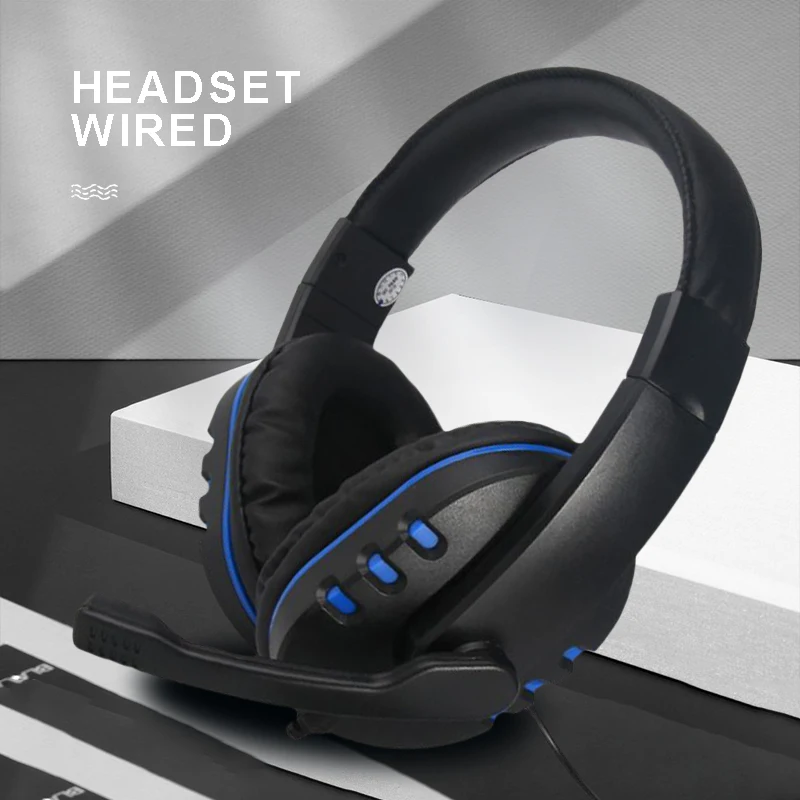 Pohiks 1pc 3 5mm Wired Gaming Headset Adjustable Volume Bass Stereo Surround Headphone For PS4 XBOXONE Switch