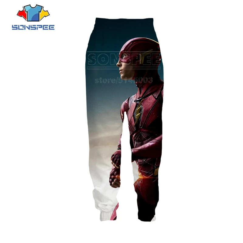 Брюки Flash, новинка, для мужчин и женщин, 3D принт, Барри Аллен, брюки, хип-хоп, забавные, уличные, свободные, повседневные, спортивные, для фитнеса, эластичные штаны, C064 - Цвет: 9