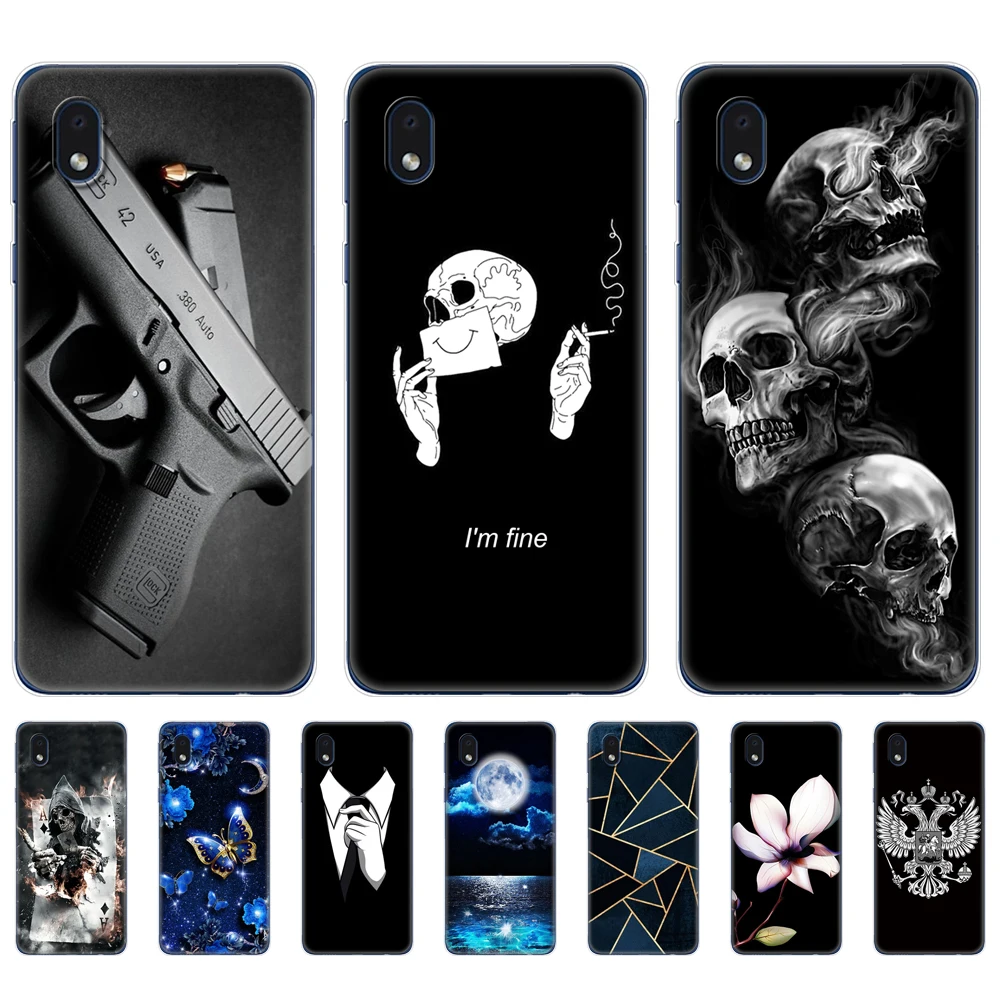 

For Samsung Galaxy A01 core Case Silicon Back Cover Phone Case For Samsung A01 core SM-A013 Soft Cases 5.45 inch animal flower