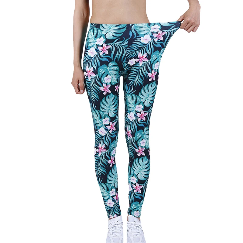 YSDNCHI Leggings Hot Women's Color Letter Print Styles Fashion Lady Skinny Stretch Leggins Fitness High Elastic Pants gym leggings