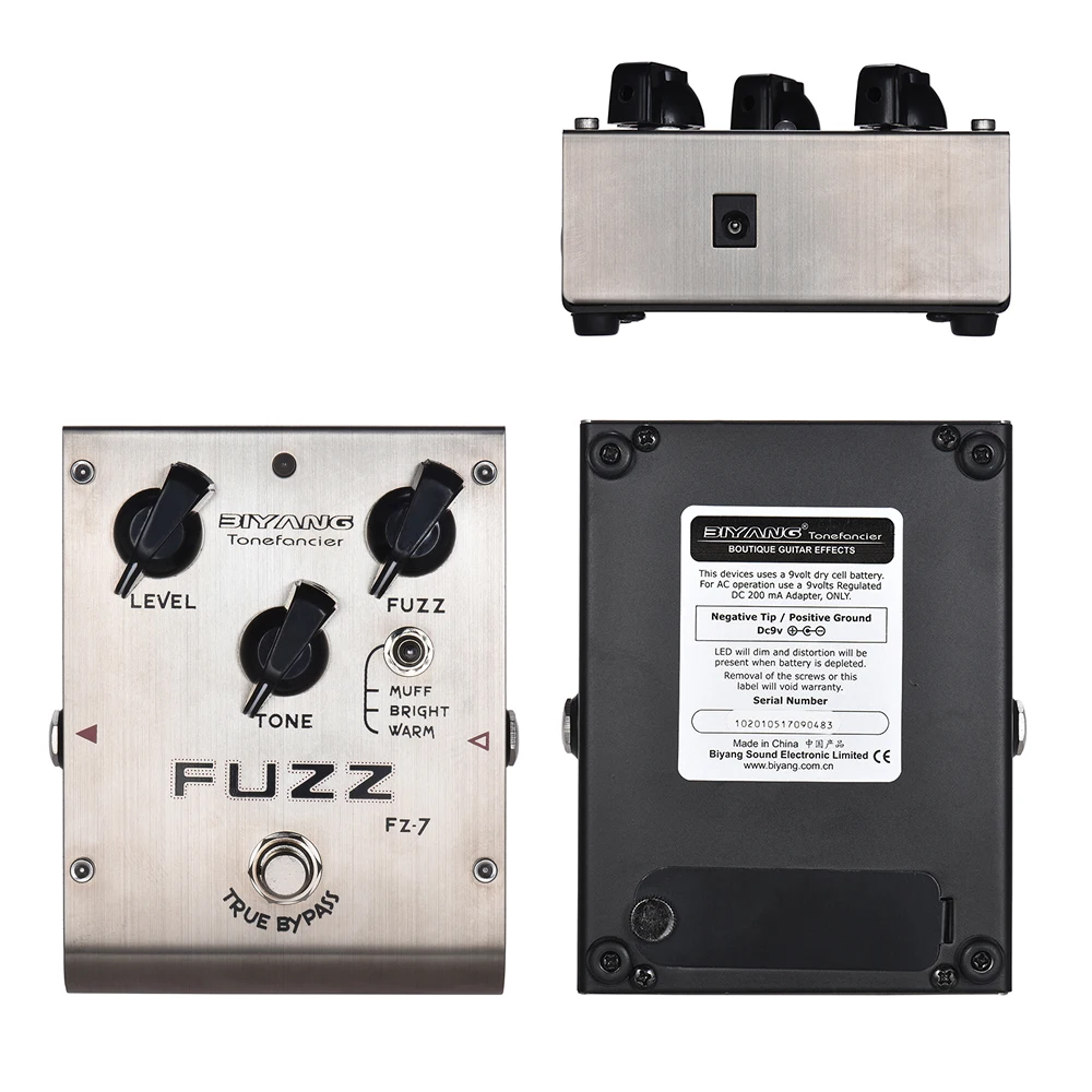 BIYANG FZ-7 Tonefacier серии 3 режима Fuzz гитары педаль эффектов True Bypass полный металлический корпус