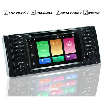 

7 IPS Auto Radio Android 9.0 Sat Navi Car DVD GPS Player For BMW E39 E53 Octa 8 Core 4GB+64GB DSP BT MAP Wifi Mirror Link DAB+
