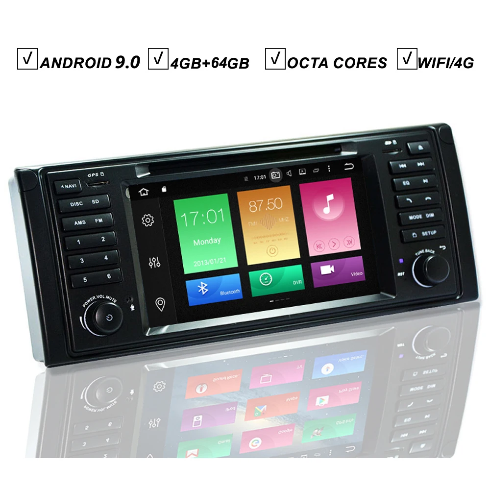  7 IPS Auto Radio Android 9.0 Sat Navi Car DVD GPS Player For BMW E39 E53 Octa 8 Core 4GB+64GB DSP B