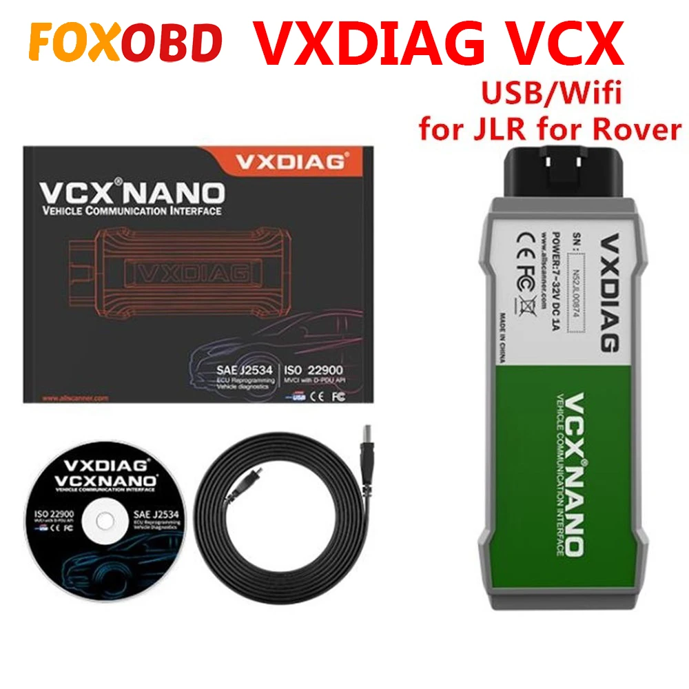 VXDIAG VCX NANO диагностический инструмент для JLR онлайн Программирование SDD