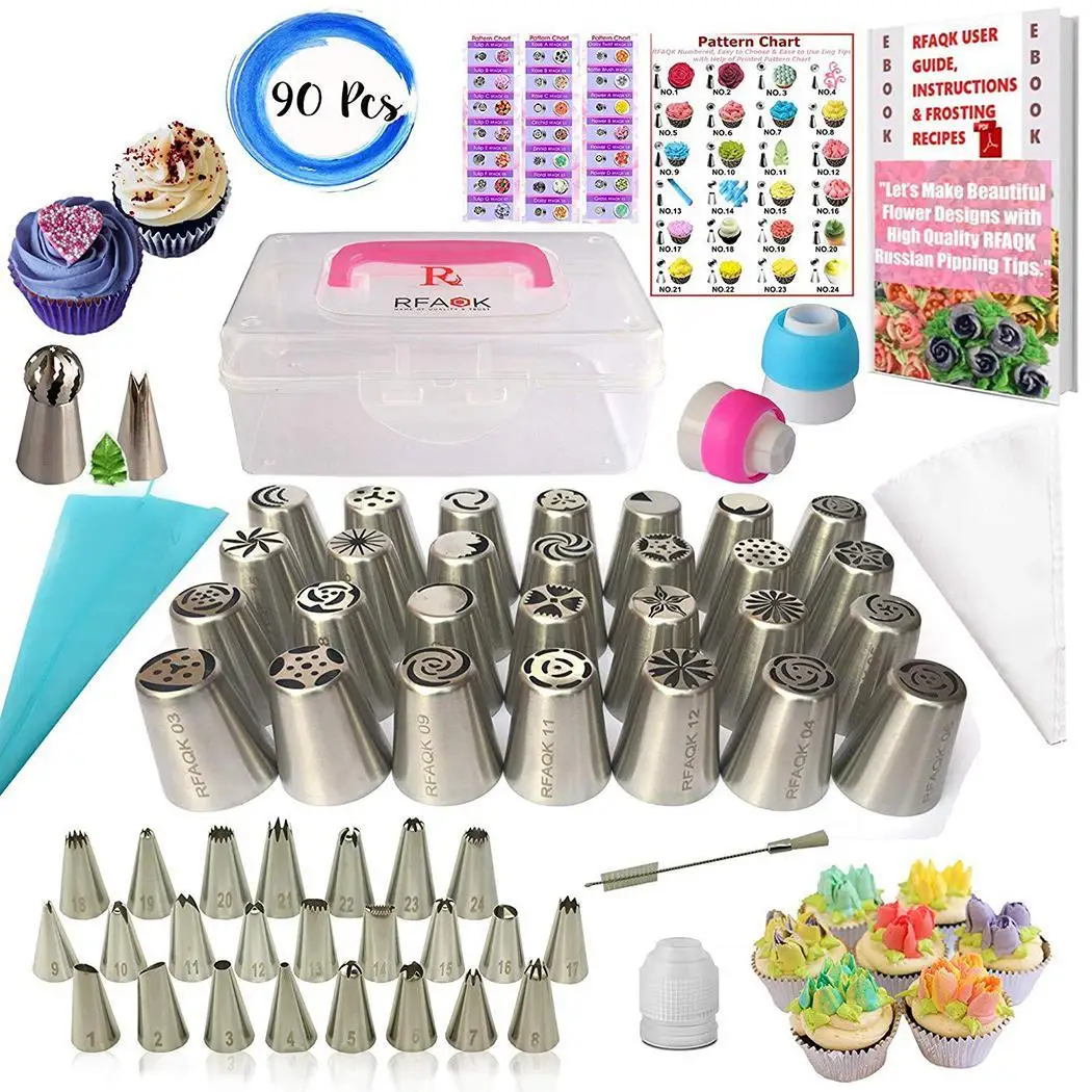 

Durable Portable Cake Flower Decorating Mouth Baking Kitchen Cake Nozzles Cake As Picture Baking Tools Set