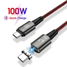  KUULAA PD 100W USB Type C to Type C Cable For iPhone 15 Xiaomi Mi 10t Pro POCO x3 Magnetic 5A Cable For MacBook Pro Cord 