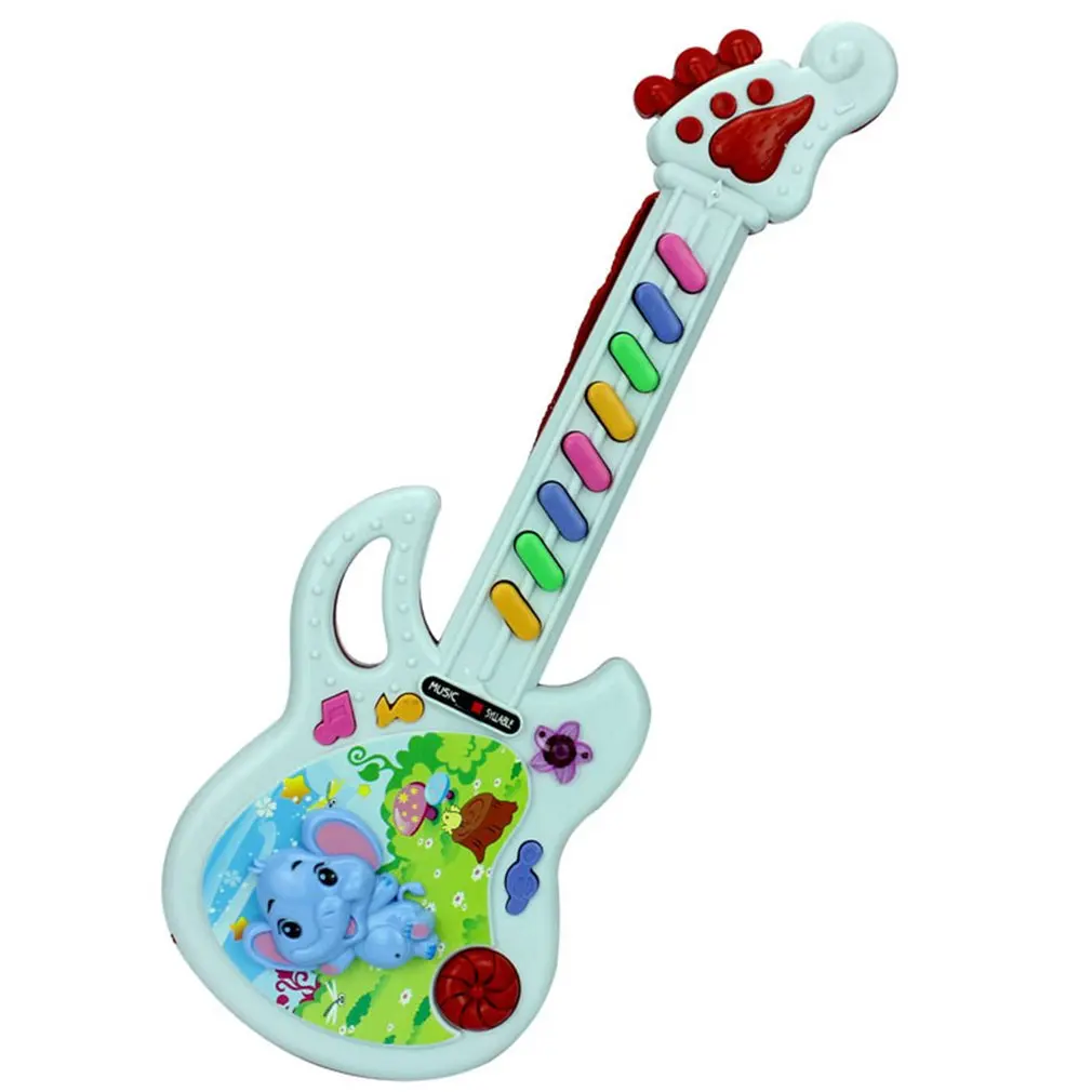 Детская акустическая слон гитара музыкальный инструмент игрушки обучения развития электронная игрушка ребенок раннего образования рождественские подарки