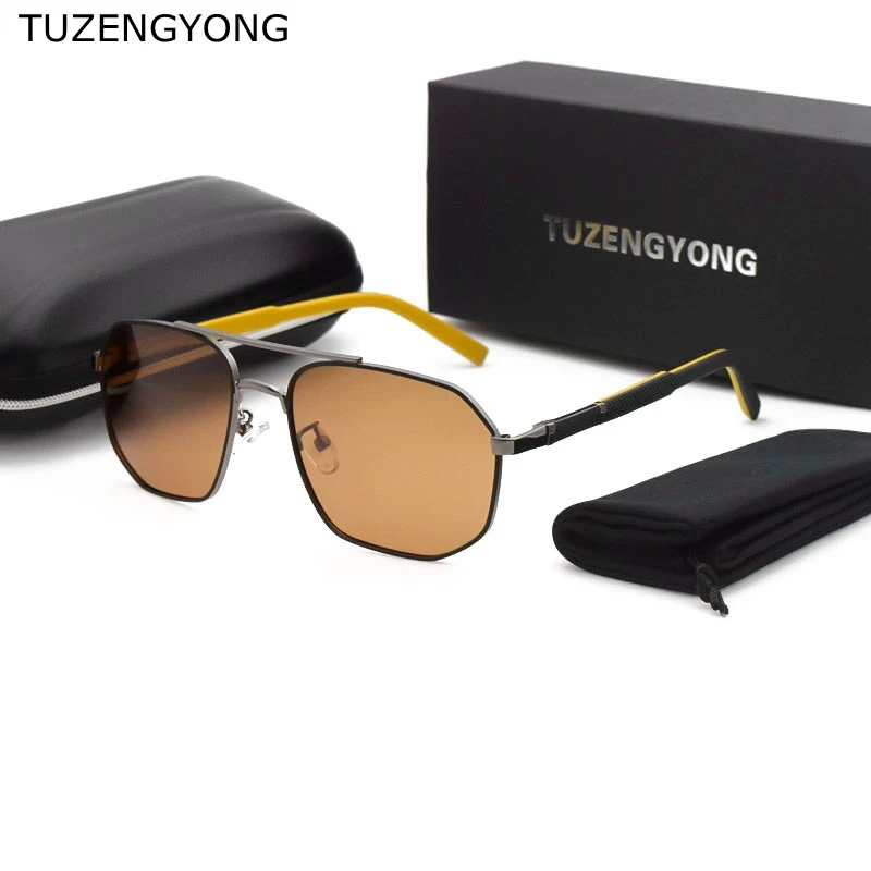 

TUZENGYONG Brand Polarized Sunglasses Women Brand Design Hexagon Alloy Frame+ Rubber Temples Men Glasses UV400 Gafas De Sol