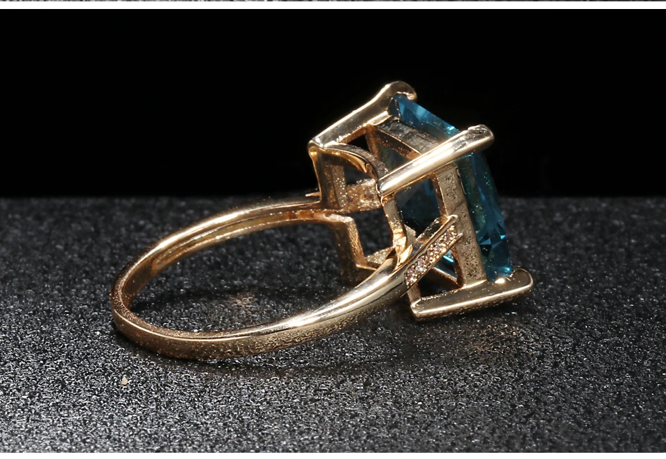 Bague Ringen, классическое серебряное кольцо, Стерлинговое Серебро S925, ювелирное изделие для женщин, квадратные драгоценные камни, обручальное кольцо с геометрическим узором, аквамарин, помолвка