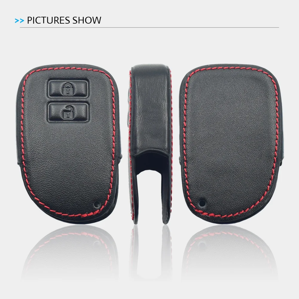 ATOBABI Leather Car Key Case For Toyota Aygo Yaris Porte Spade Hiace Regiusage 2 3 Buttons Smart Remote Control Protector Cover