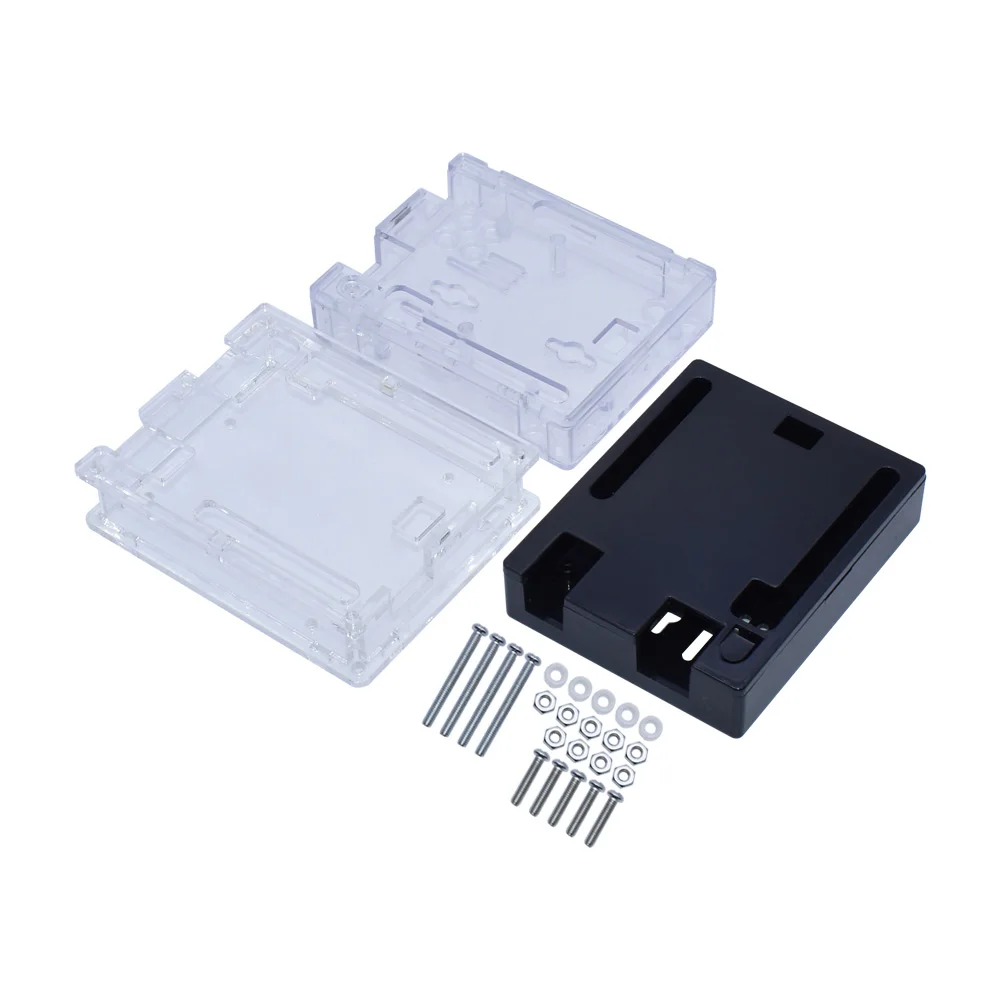 DAOKAI Uno R3 Case Enclosure Nuova Scatola Trasparente Lucida Per Computer Scatola Protettiva Acrilica Trasparente Per Arduino UNO R3 - Foto 4