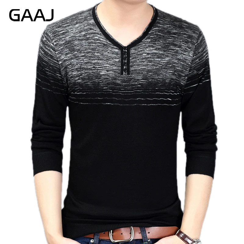 HISTREX 2019 brand casual social striped pullover men sweater v neck shirt black wine sweaters mens fashion knitwear man |