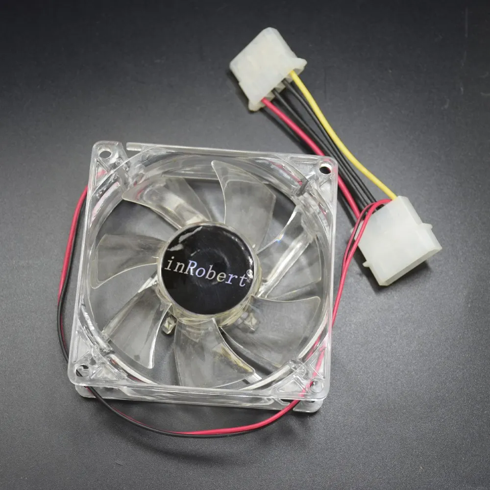 Компьютерный Вентилятор inrotor 80 мм с 4 светодиодами 8025 8 см бесшумный 12 в пост. Тока