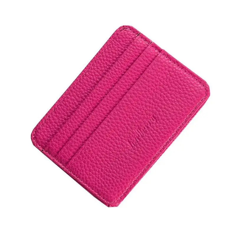 Минималистичный бумажник с передним карманом из искусственной кожи - Цвет: rose red