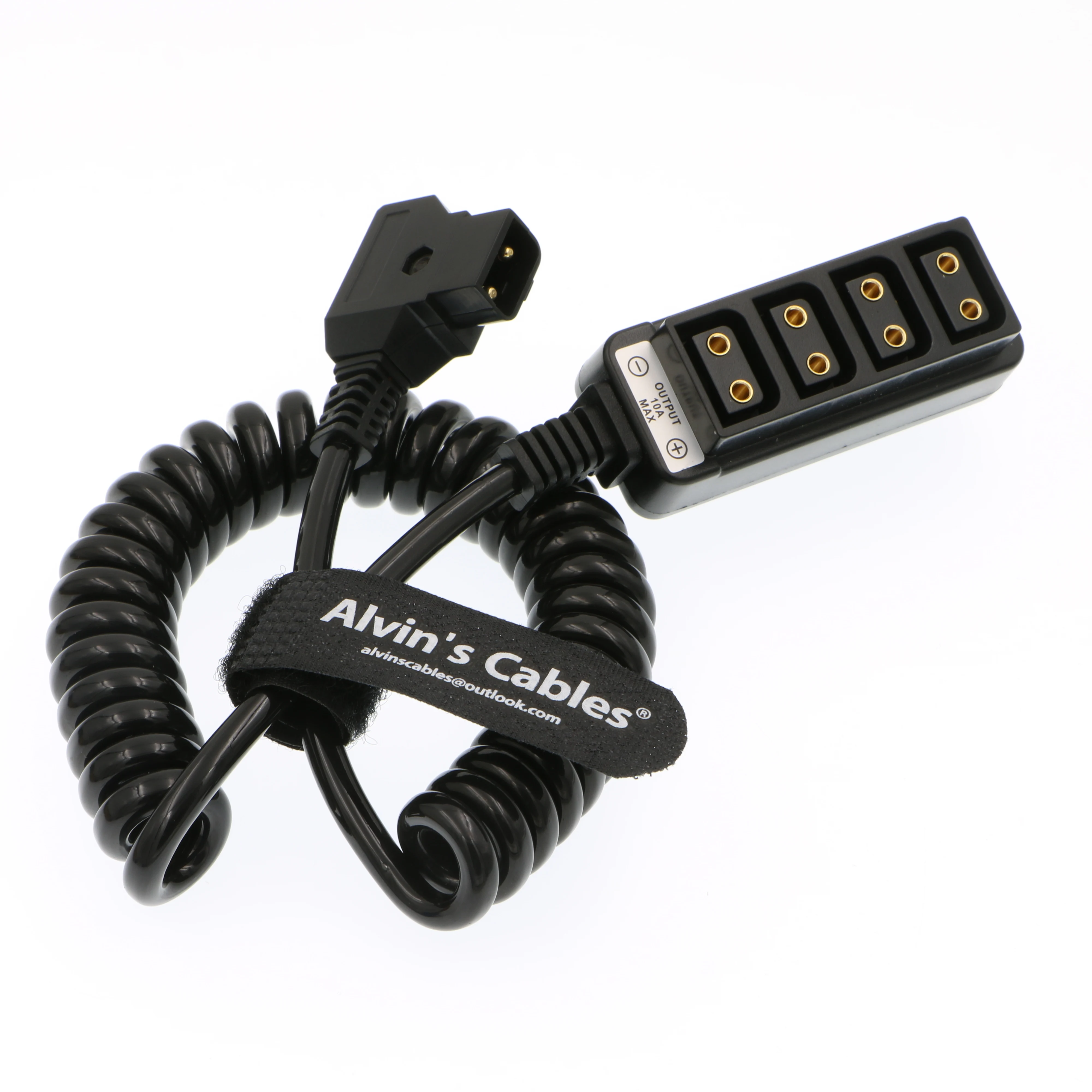 

Alvin's Cables D Tap Male to 4 Port D Tap Female Coiled Splitter Cable for Anton Bauer V Mount Battery