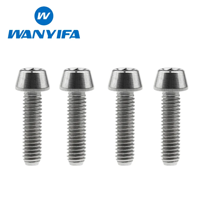 M4x15 Titanium Титановый "Wanyifa" информацию о работоспособности системы/индикаторе температуры болт M4x8 15 мм конусная головка конической головкой, горного велосипеда, винт для велосипеда винт - Цвет: M4x15 Titanium