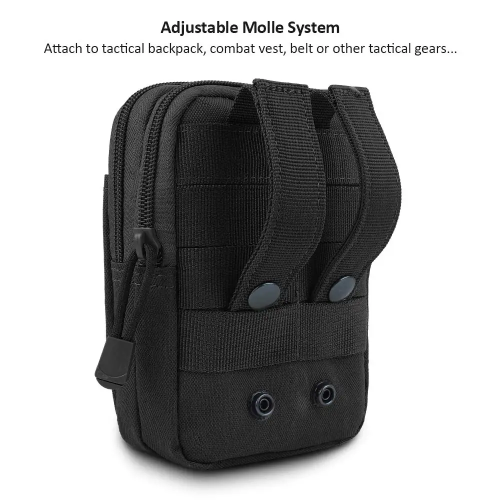 Marsupio tattico Molle Marsupio tattico per sport all'aria aperta Borsa per telefono impermeabile da uomo Casual EDC Tasca per attrezzi da caccia Fanny Pack - immagine 2