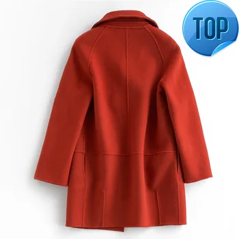 

Wool Real 100% Coat Female Elegant Winter Woman Coats 2020 Korean Fashion Loose Ladies Wool Long Jacket B18Y01235LW603 s