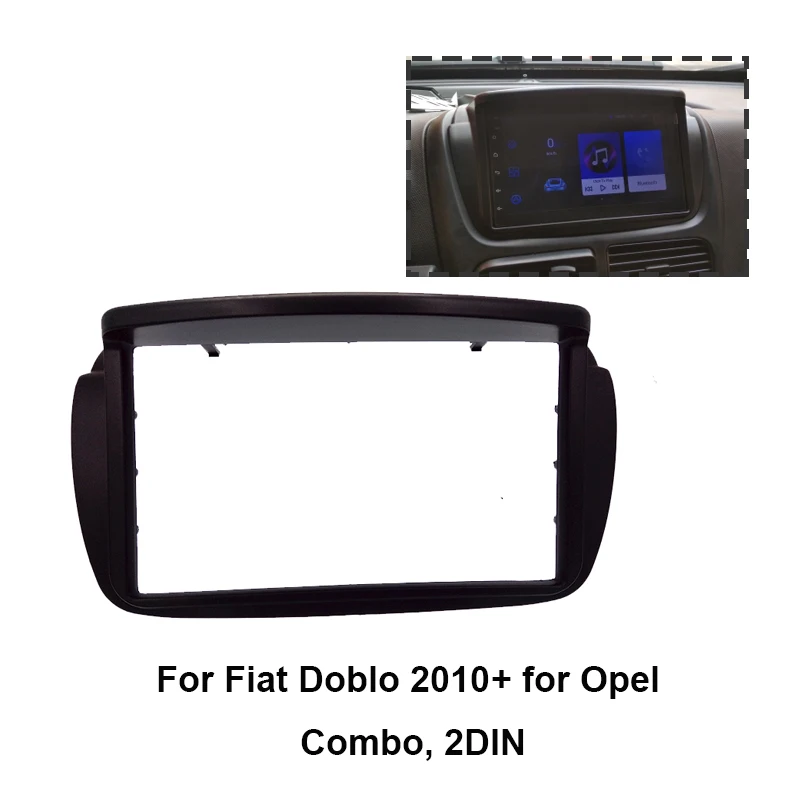 

2DIN Car Radio Fascia For Fiat Doblo 2010+ For Opel Combo DVD Stereo Frame Panel Dash Installation Mounting Tirm Kit Bezel