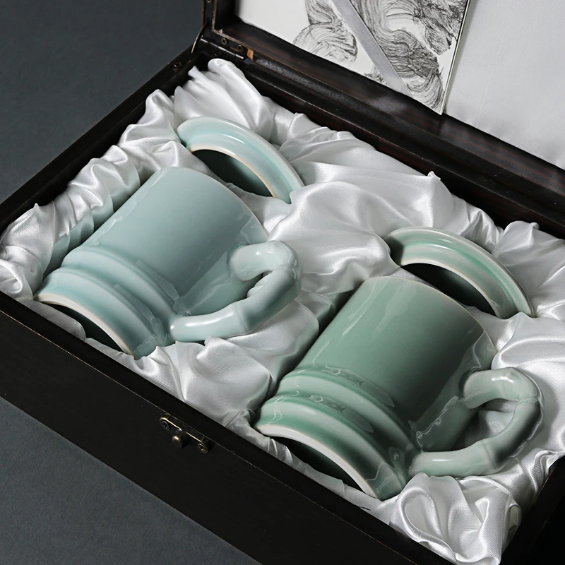 2 шт. Набор чайной посуды Celadon ФАРФОР высокая термостойкость керамический набор воды милый домашний художественный фарфоровый чайный набор с чашками