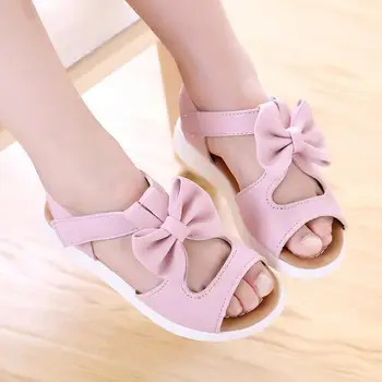

Children's Casual Shoes Girls Summer Sandals 2020 New Baby Flat Flower Shoes Kids Princess Shoes Girls Sandals With Bow