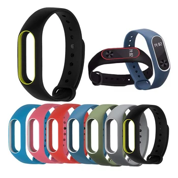 

Belt Silicone Bicolor Wrist Strap for Xiaomi Band 2 TPU Replacement Wristband for Mi 2 Smart Bracelet for Xiaomi Accessories