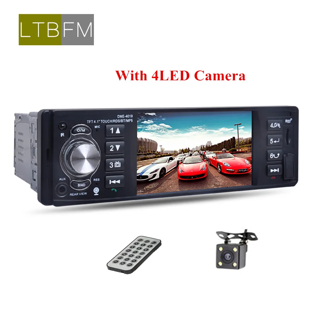 With 4LED Camera LTBFM сенсорный экран 1 Din автомагнитола автомобиля MP5 авто мультимедийный плеер стерео Авто аудио данные беспроводного о - Цвет: With 4LED Camera