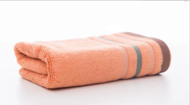 Orange Новинка, полотенце из бамбукового волокна 70*30 см, впитывающее мягкое полосатое полотенце для лица, полотенце для мытья, Подарочное полотенце, моющееся, декоративное, универсальное, поставки - Цвет: Orange