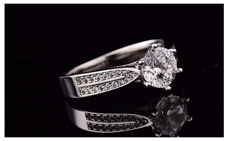 D Цвет VVS натуральный Муассанит кольцо 0.5ct-2ct для женщин обручальные кольца S925 Стерлинговое Серебро женское кольцо может быть настроено