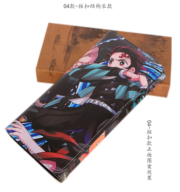 Demon Slayer: Kimetsu No Yaiba Kamado Nezuko Tanjirou Косплей длинный кошелек из искусственной кожи держатель для карт портмоне сумка для денег