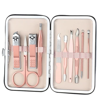 

Stainless Steel Beauty Nail Set Nail Clippers Set Nail Clippers Manicure Hand Tool Sets with PU Bags