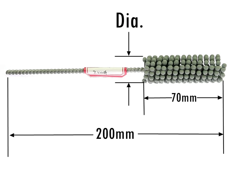 Bohrer-Polierbürste zum Schleifen von Rohren, Entgraten, Reinigen, individuelle Größe, Körnung – Detail 1