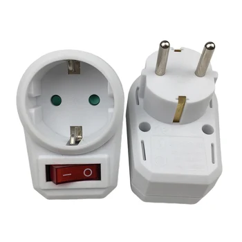 

European Standard German Standard Power Conversion Plug Socket With A Switch And Converter German-style One To One Plug 2020