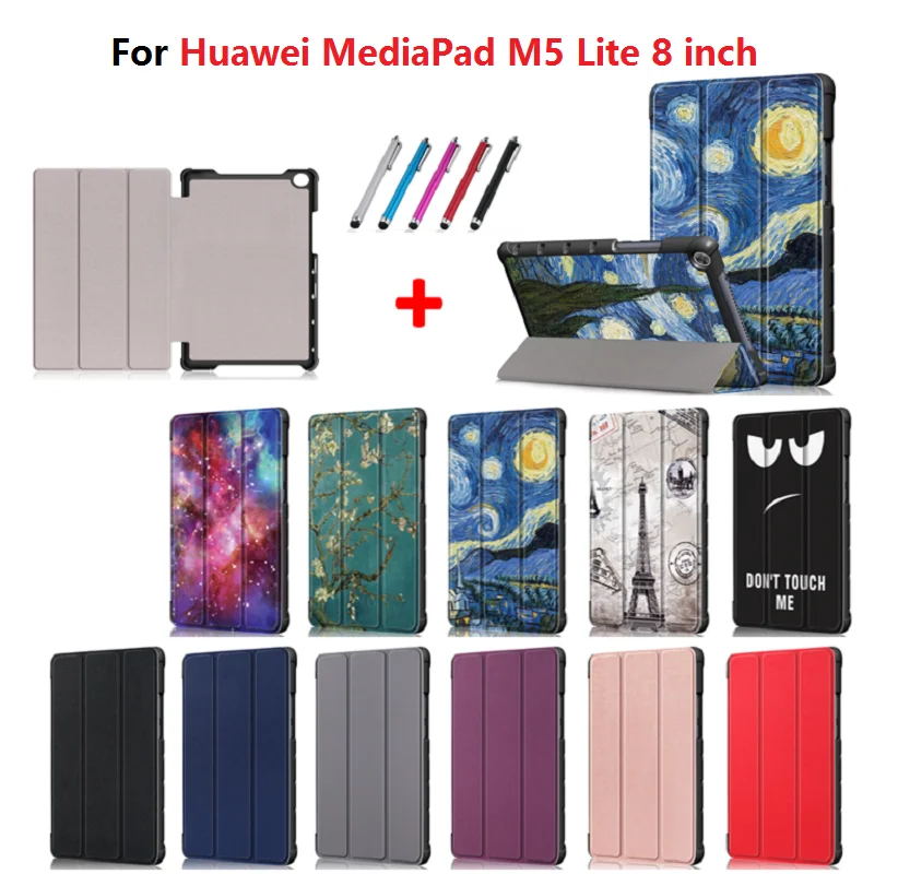 Стандартный чехол для планшета Huawei MediaPad M5 Lite 8 дюймов Funda Роскошный кожаный с