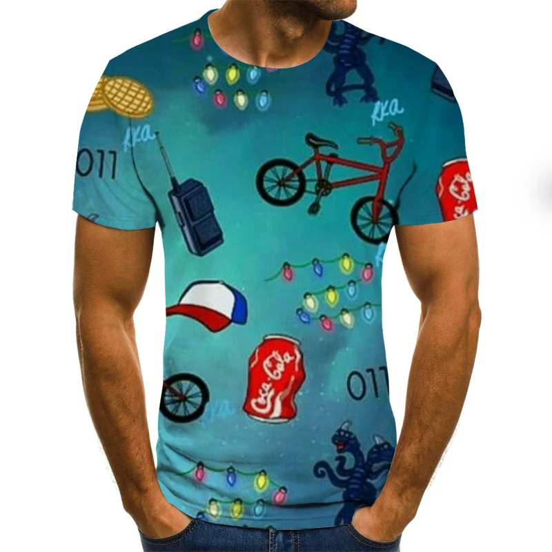 

2020 Newest 3D Printed T-Shirt Ink Draw Pattern Short Sleeve Summer Casual Tops Tees Fashion O-Neck Tshirt Male